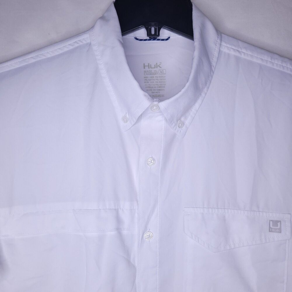Huk Shirt Mens XL White Tide Point Button Down